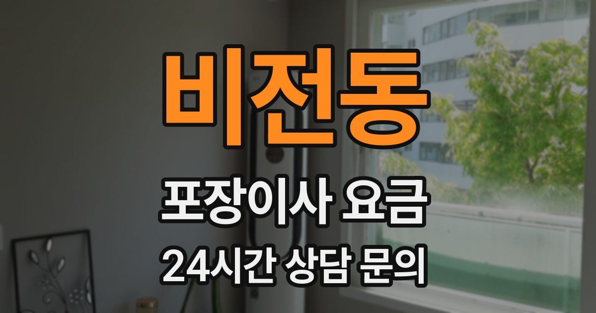 비전동 포장이사 요금