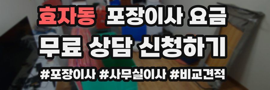 효자동 포장이사 요금