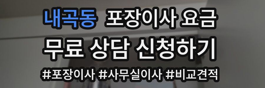 내곡동 포장이사 요금