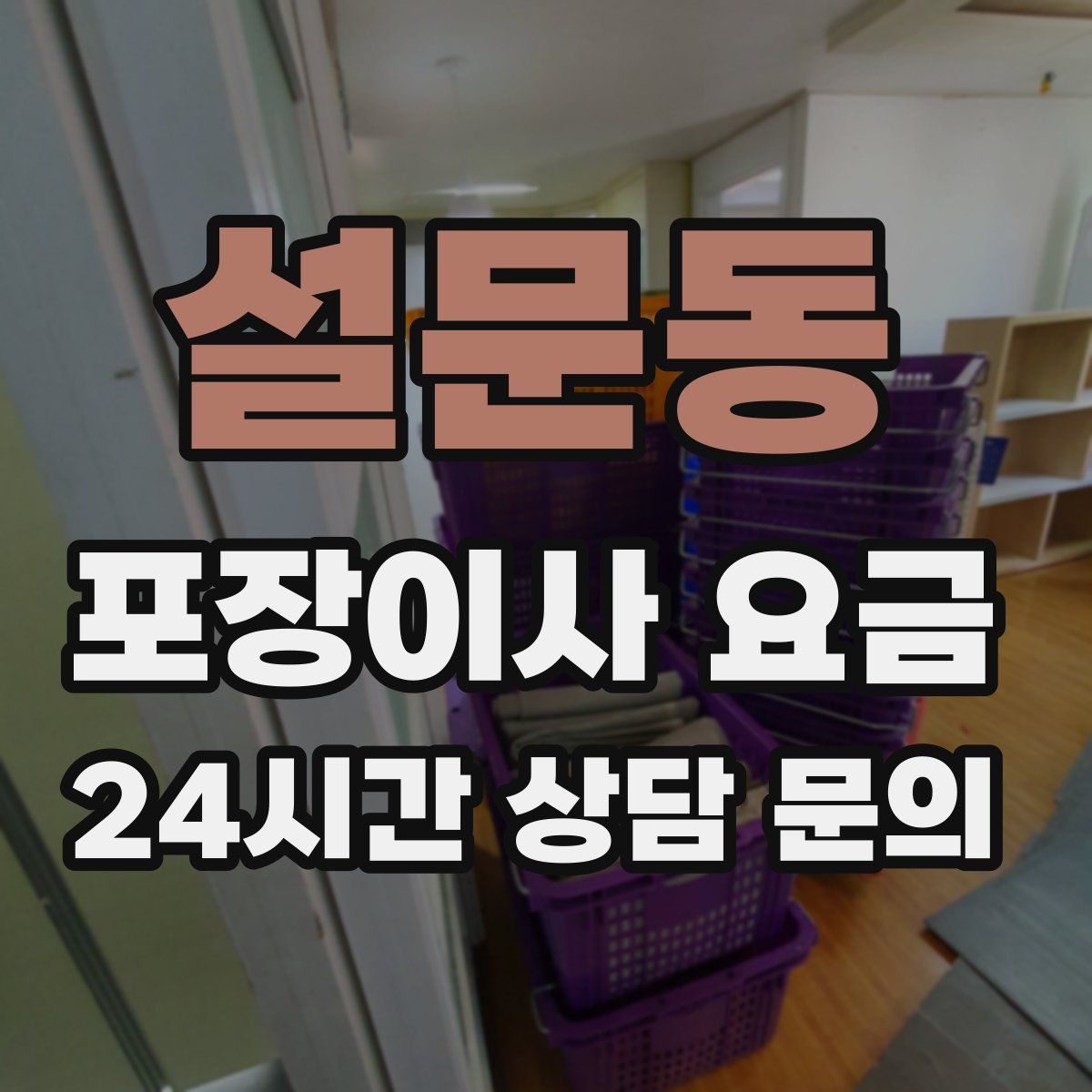 설문동 포장이사 요금