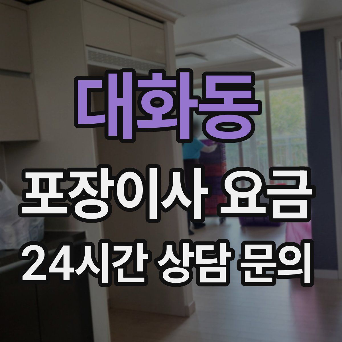 대화동 포장이사 요금