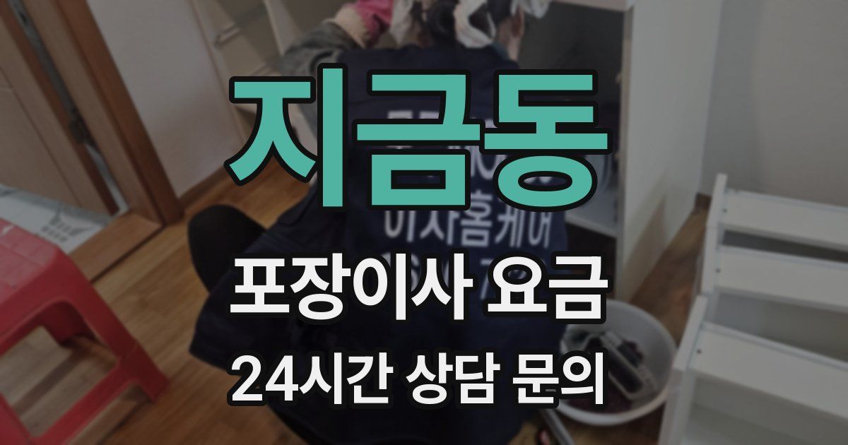 지금동 포장이사 요금