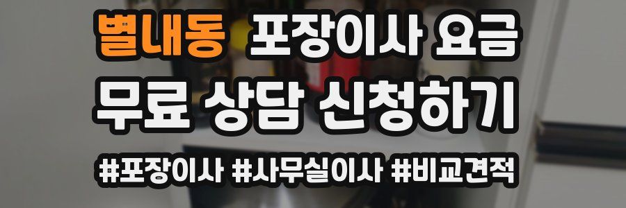 별내동 포장이사 요금