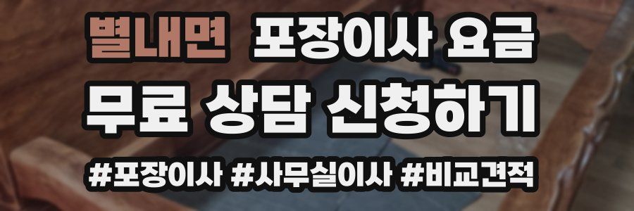 별내면 포장이사 요금