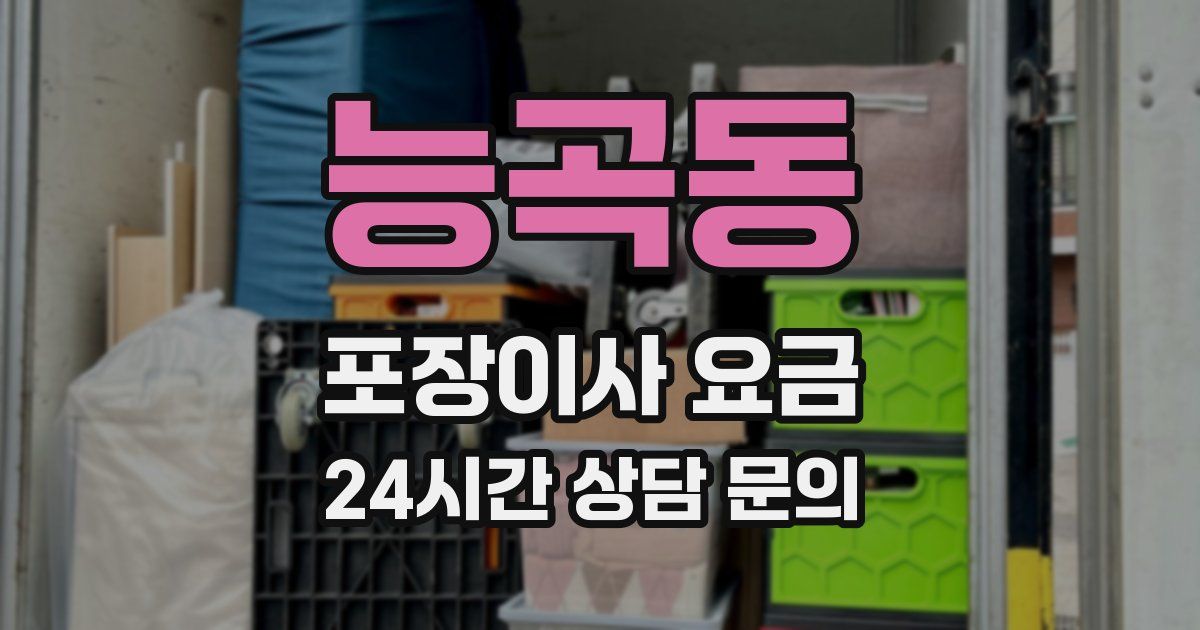 능곡동 포장이사 요금