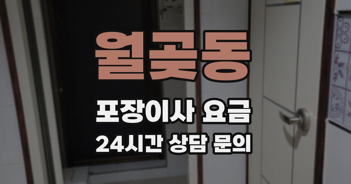 월곶동 포장이사 요금