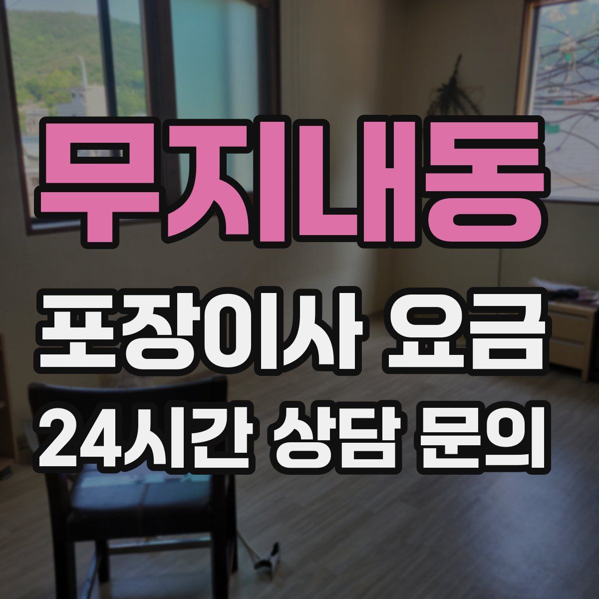 무지내동 포장이사 요금