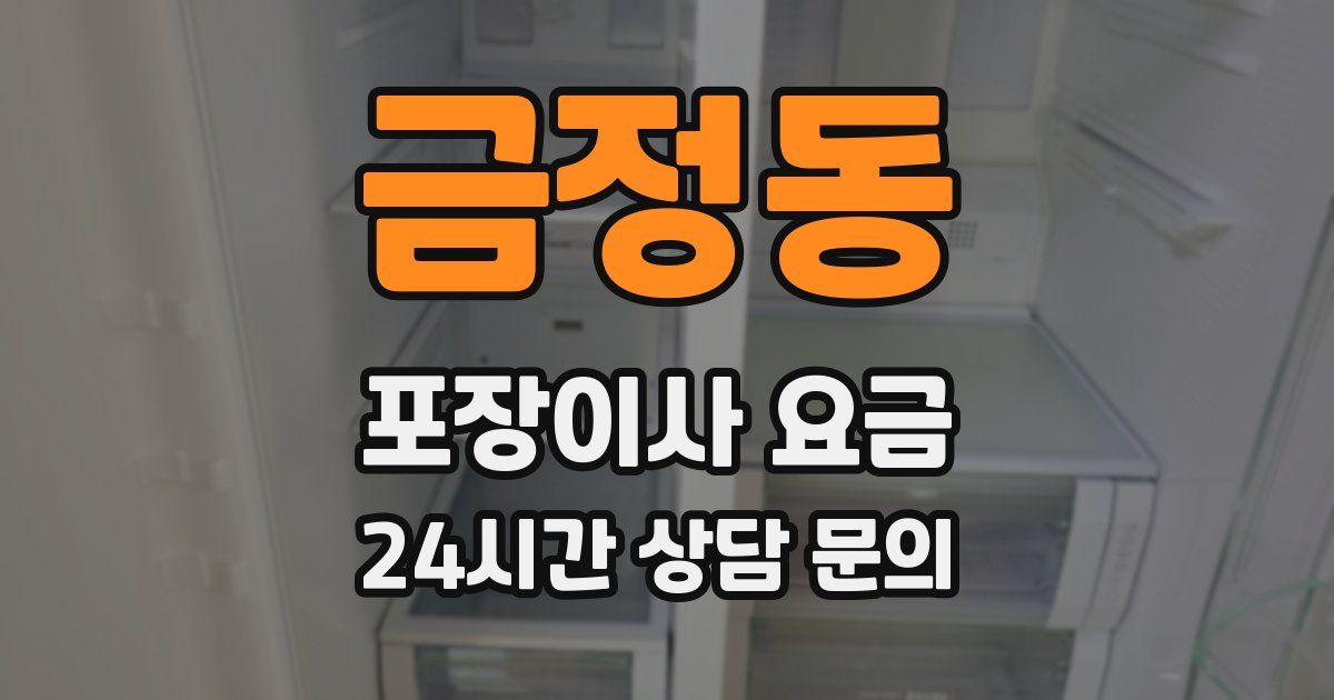 금정동 포장이사 요금
