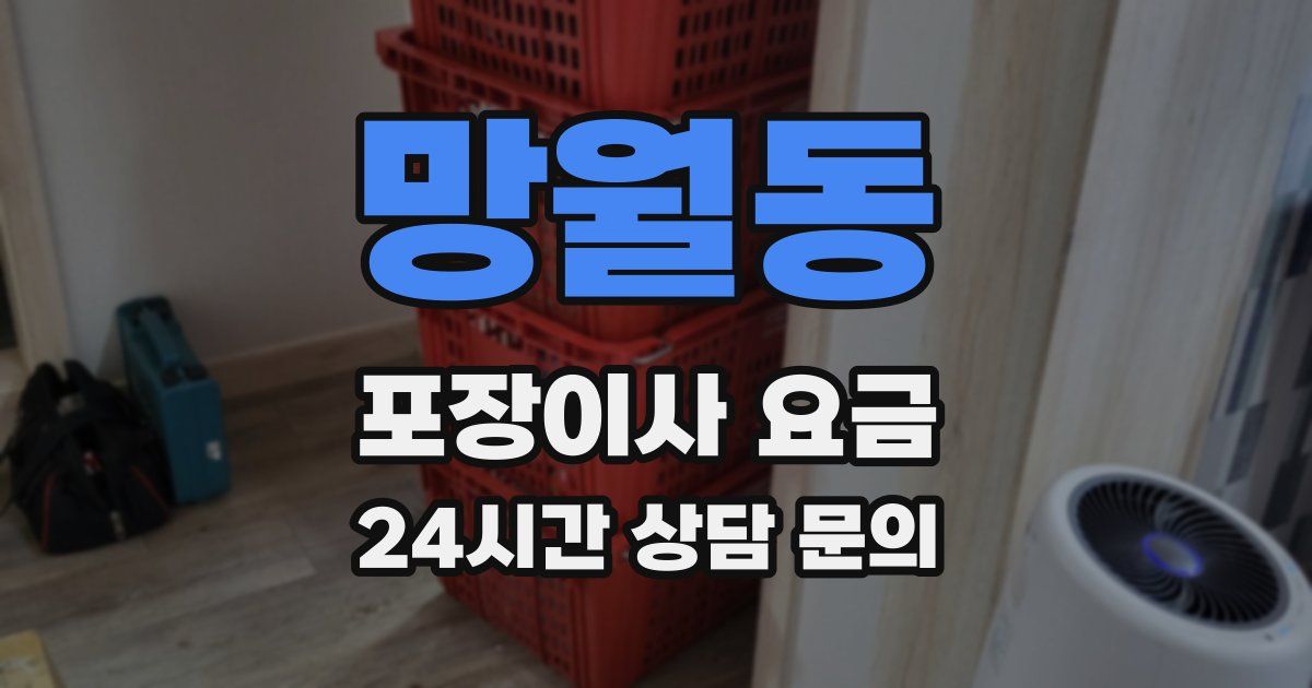 망월동 포장이사 요금