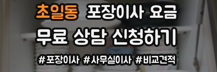 초일동 포장이사 요금