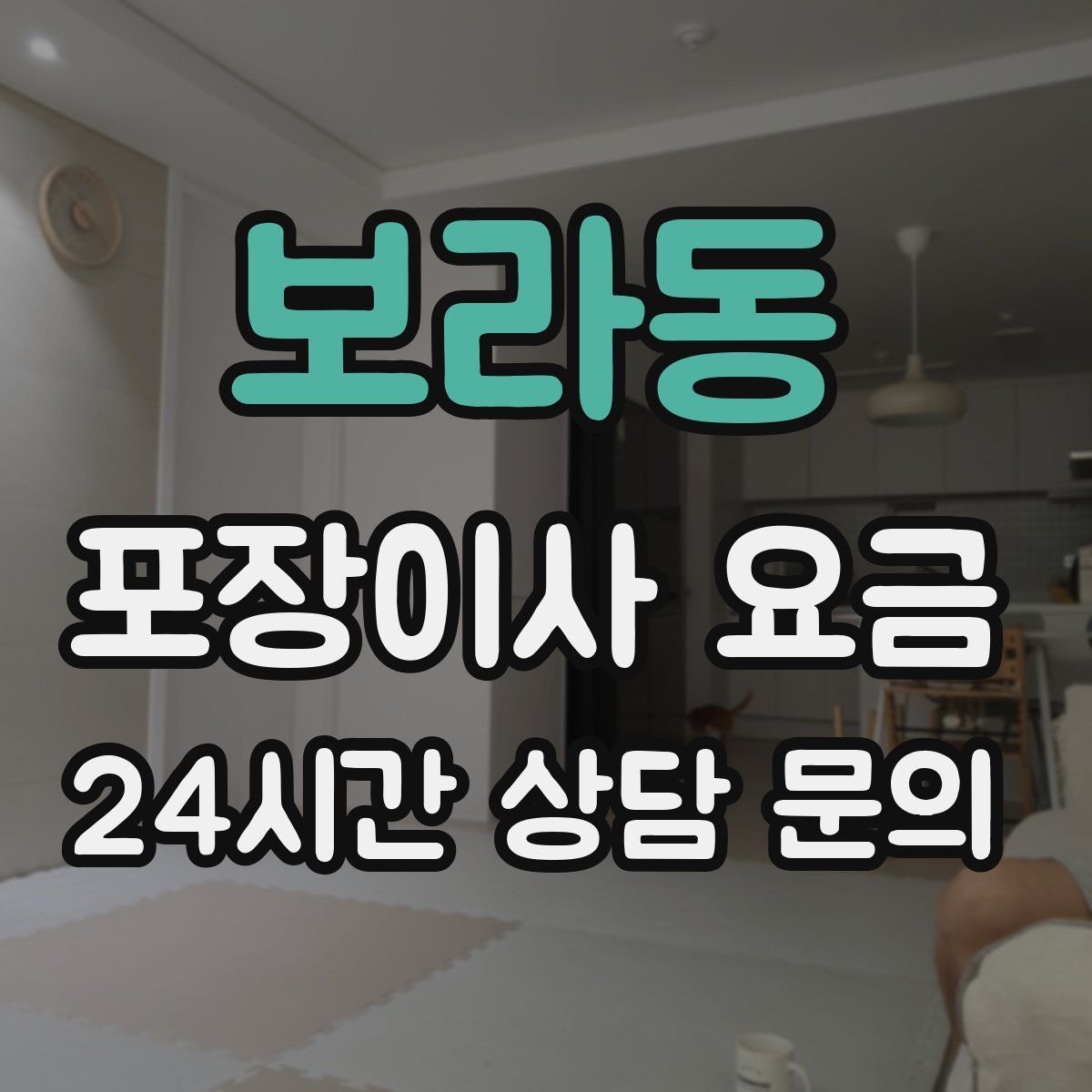 보라동 포장이사 요금