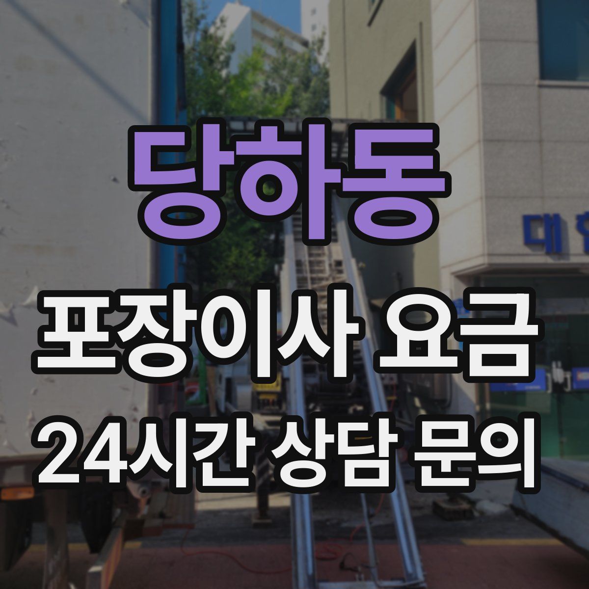 당하동 포장이사 요금