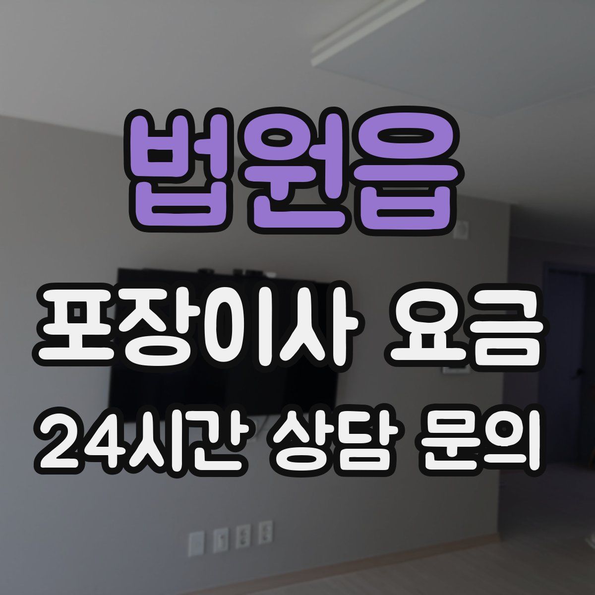 법원읍 포장이사 요금
