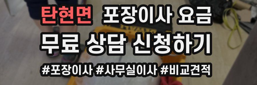 탄현면 포장이사 요금