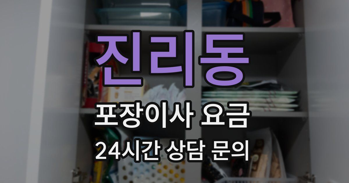 진리동 포장이사 요금