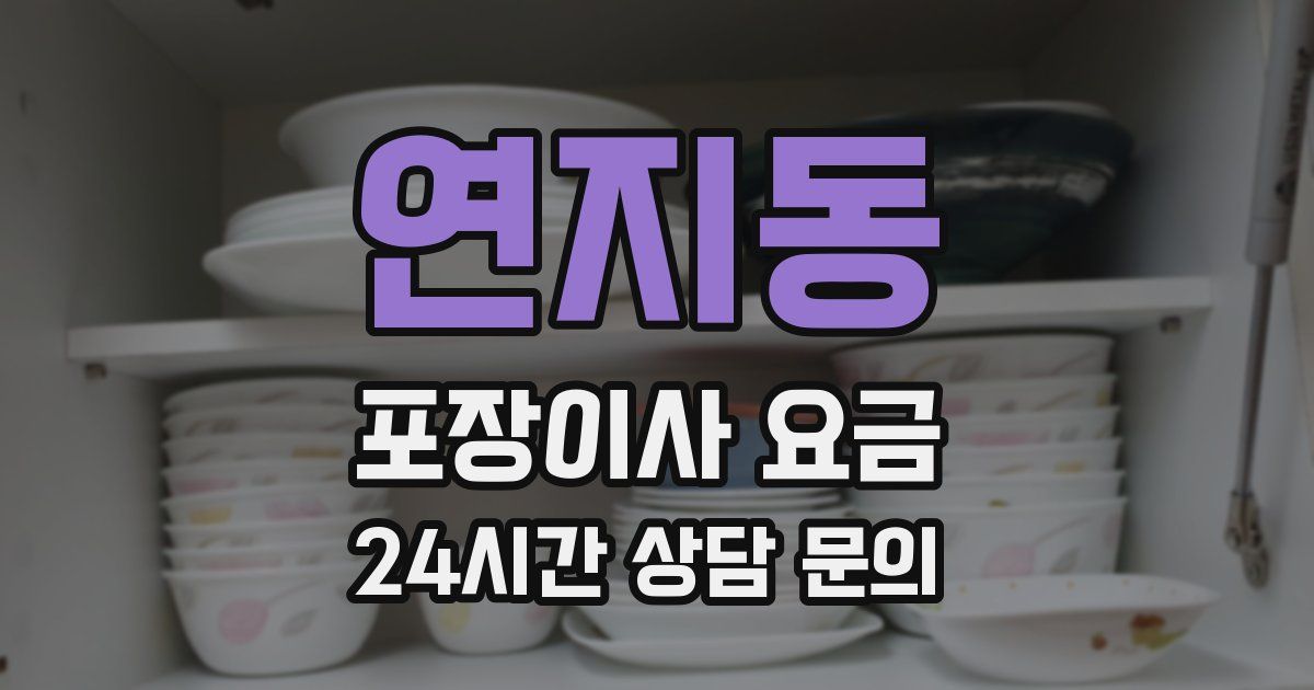 연지동 포장이사 요금