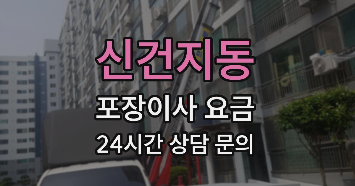 신건지동 포장이사 요금