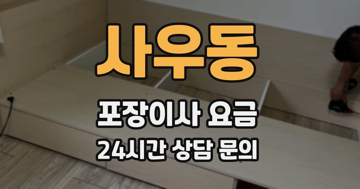 사우동 포장이사 요금