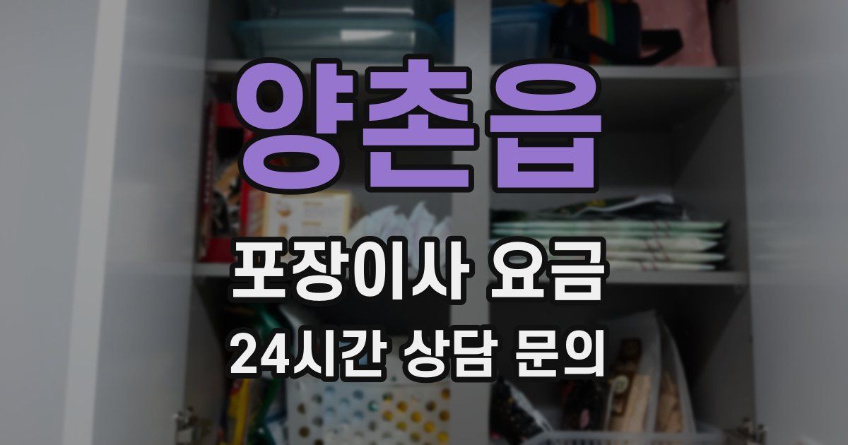 양촌읍 포장이사 요금