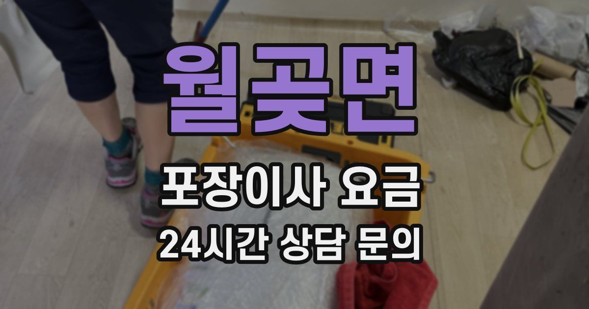 월곶면 포장이사 요금