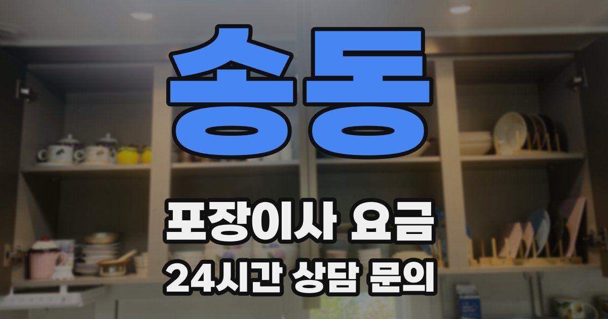 송동 포장이사 요금
