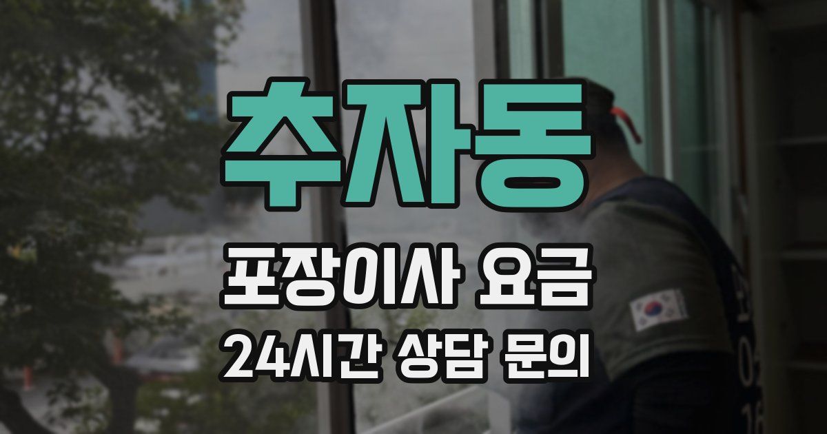 추자동 포장이사 요금