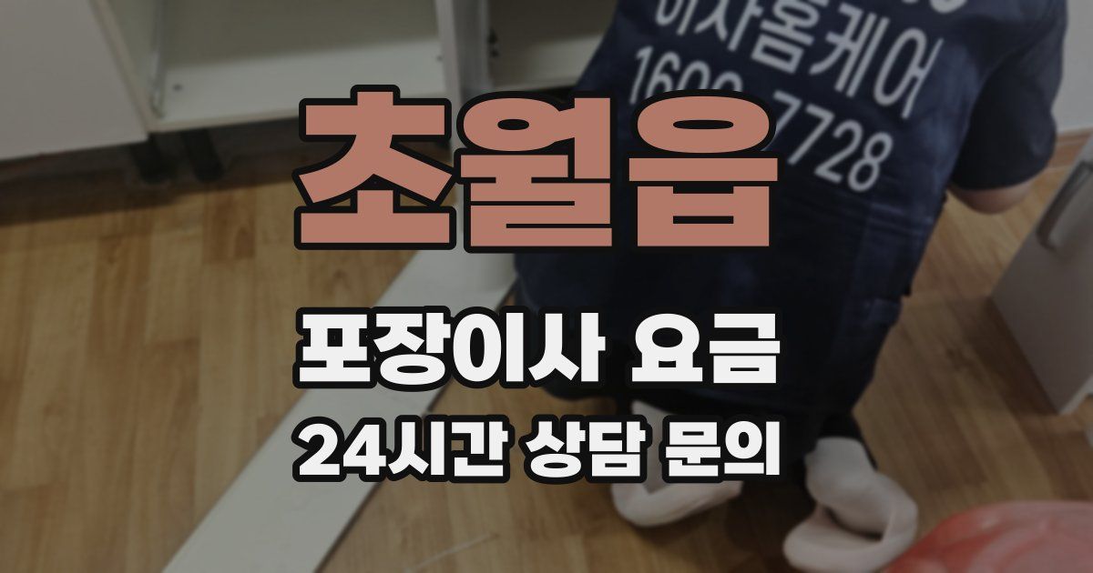 초월읍 포장이사 요금