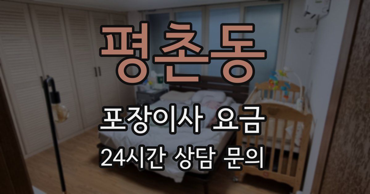 평촌동 포장이사 요금