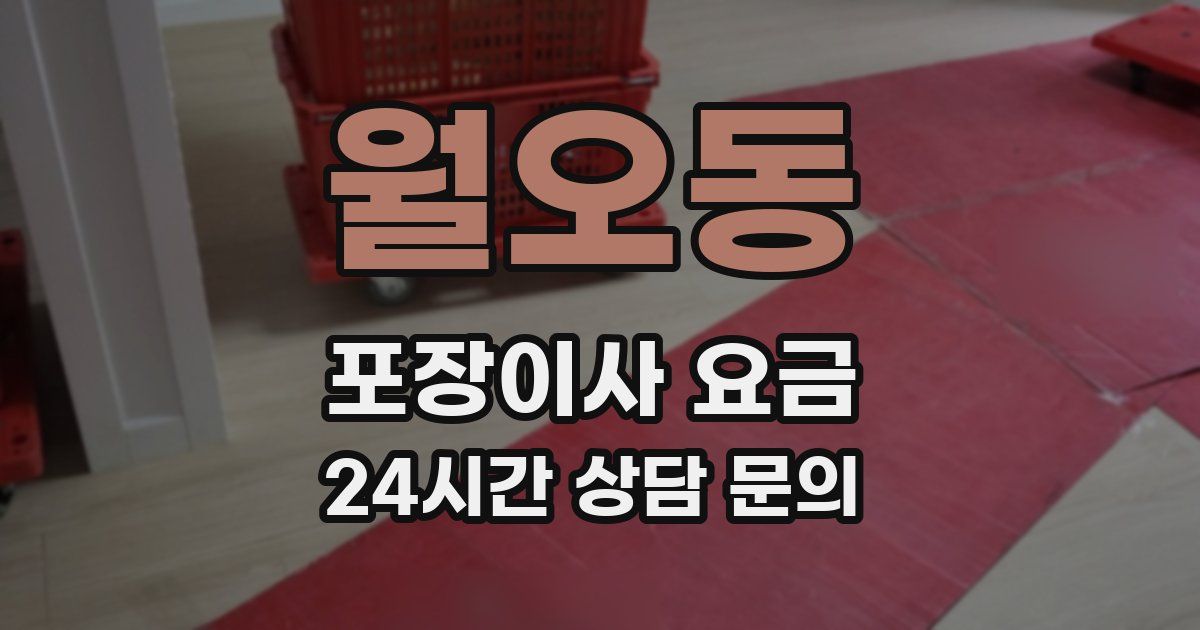 월오동 포장이사 요금