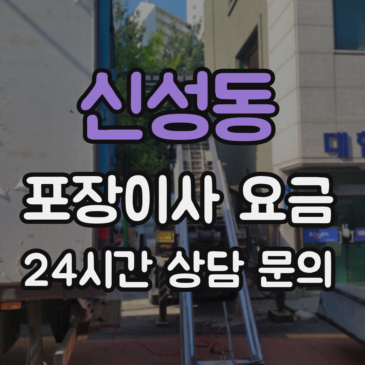 신성동 포장이사 요금