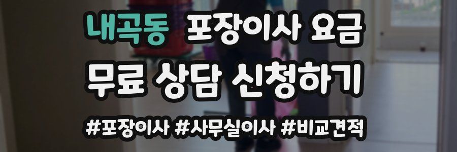 내곡동 포장이사 요금