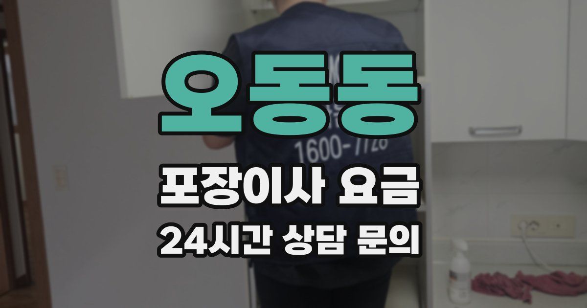 오동동 포장이사 요금