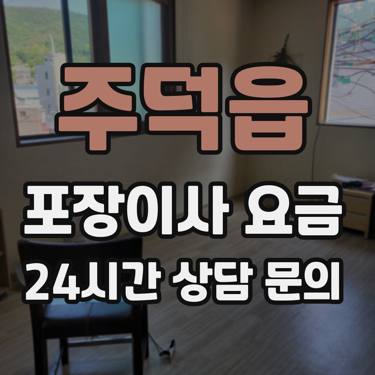 주덕읍 포장이사 요금