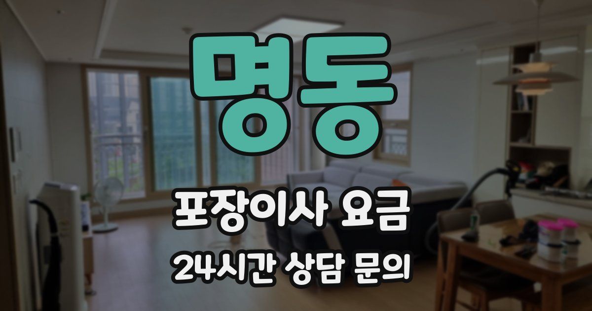 명동 포장이사 요금