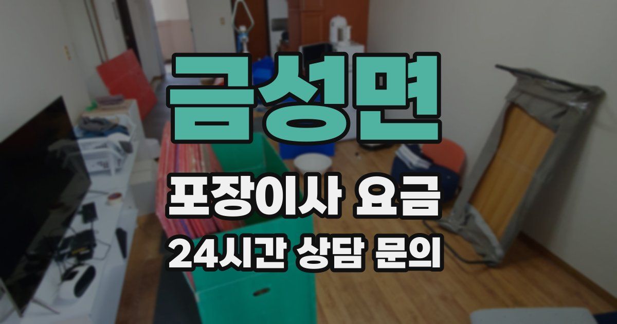 금성면 포장이사 요금