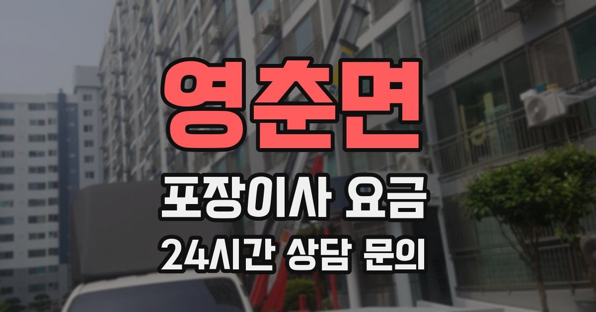 영춘면 포장이사 요금