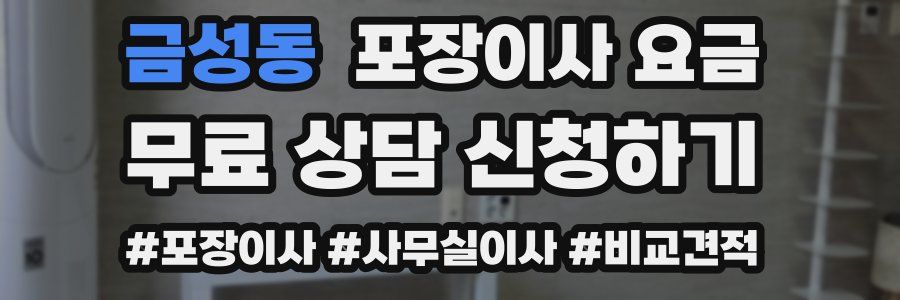 금성동 포장이사 요금