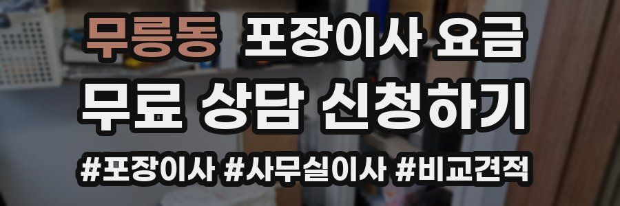 무릉동 포장이사 요금