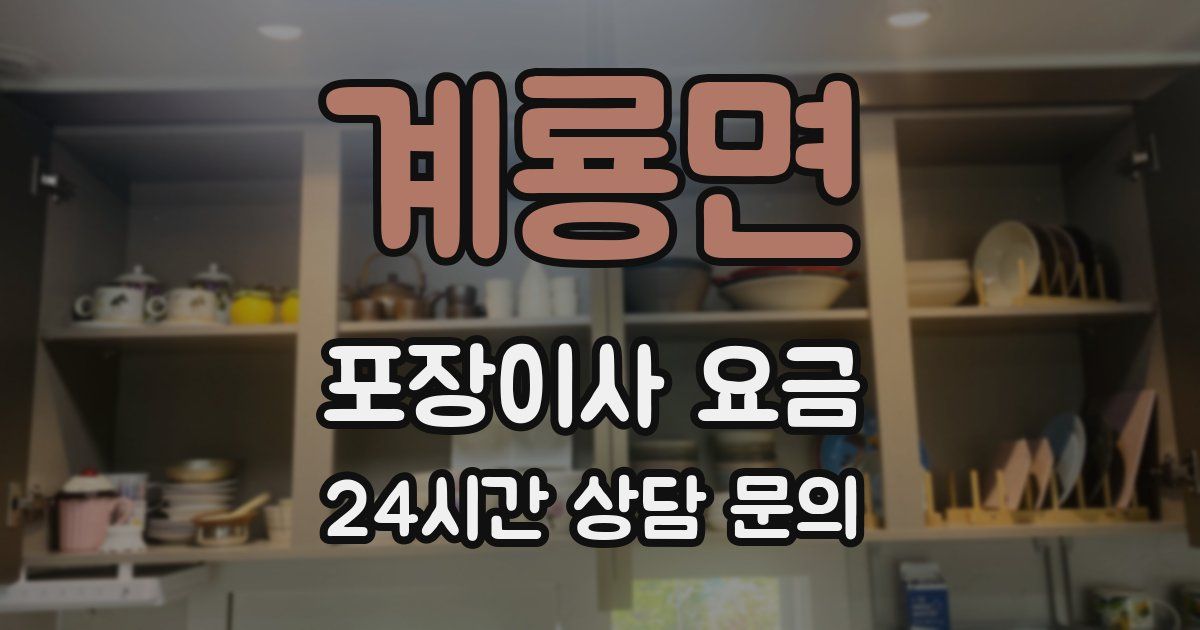 계룡면 포장이사 요금