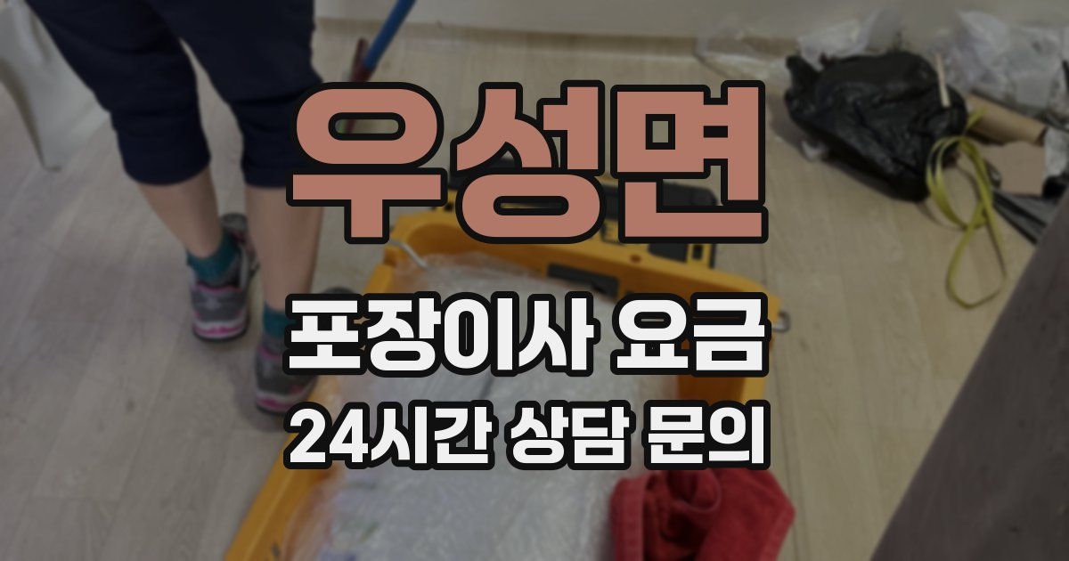 우성면 포장이사 요금