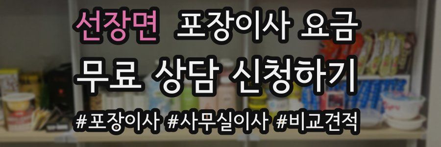 선장면 포장이사 요금