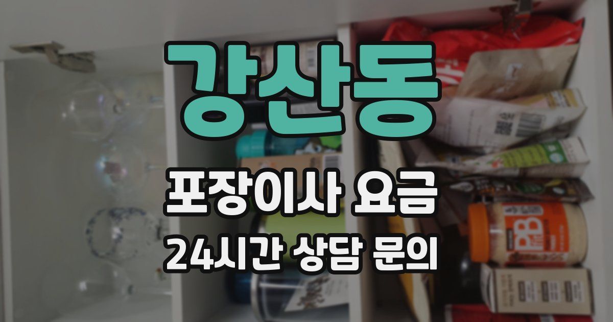 강산동 포장이사 요금