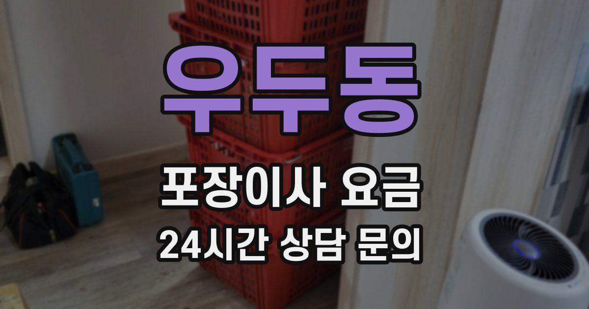 우두동 포장이사 요금