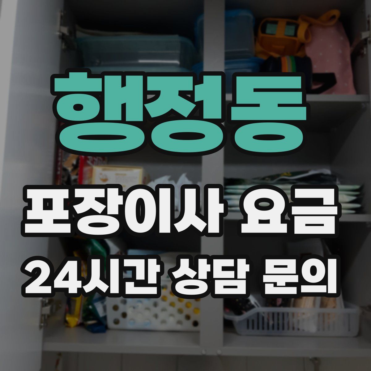 행정동 포장이사 요금