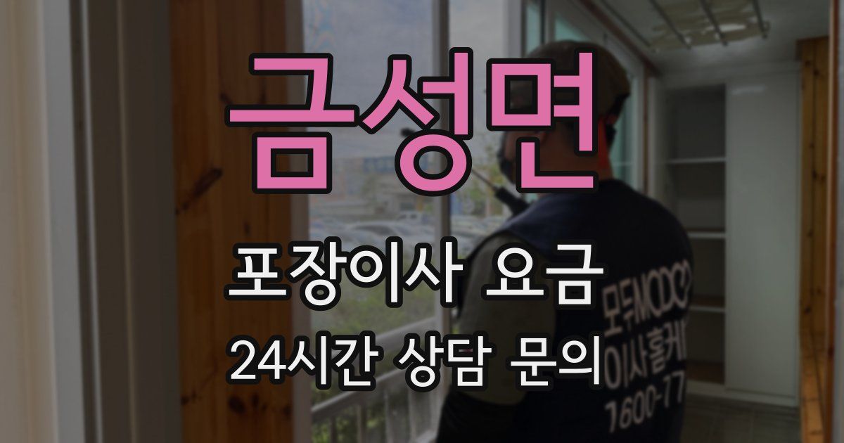 금성면 포장이사 요금