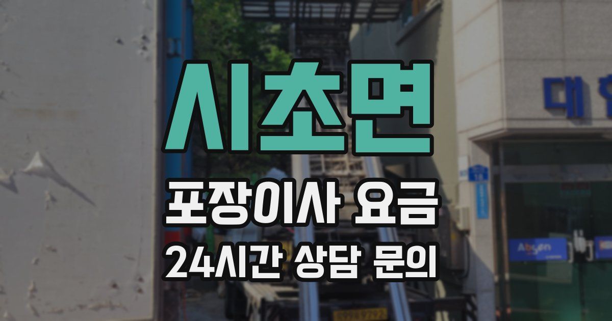 시초면 포장이사 요금