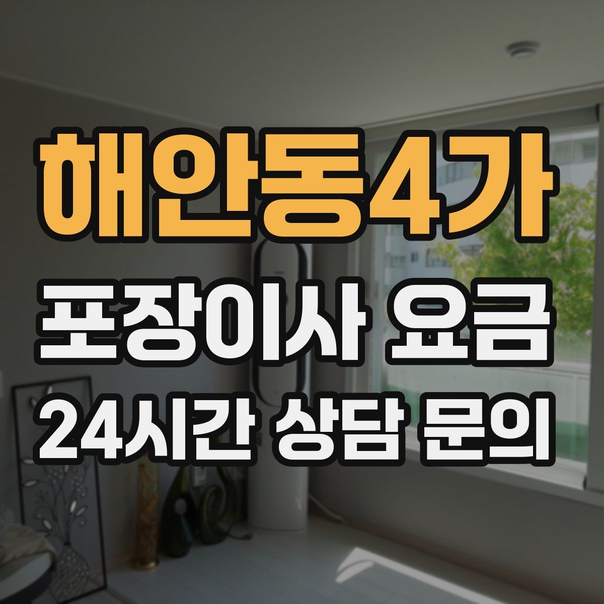 해안동4가 포장이사 요금