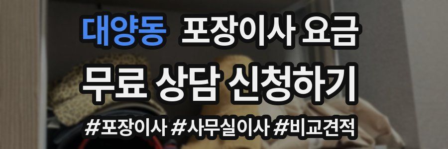 대양동 포장이사 요금