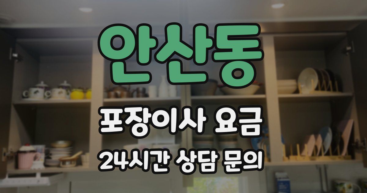 안산동 포장이사 요금