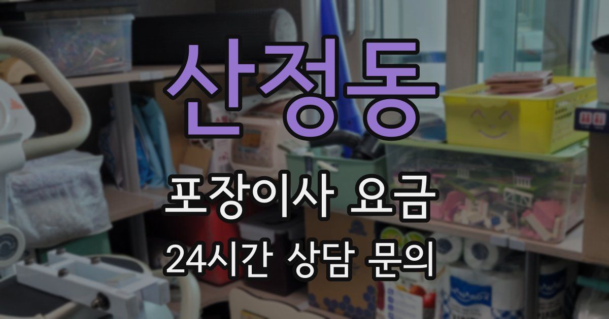 산정동 포장이사 요금